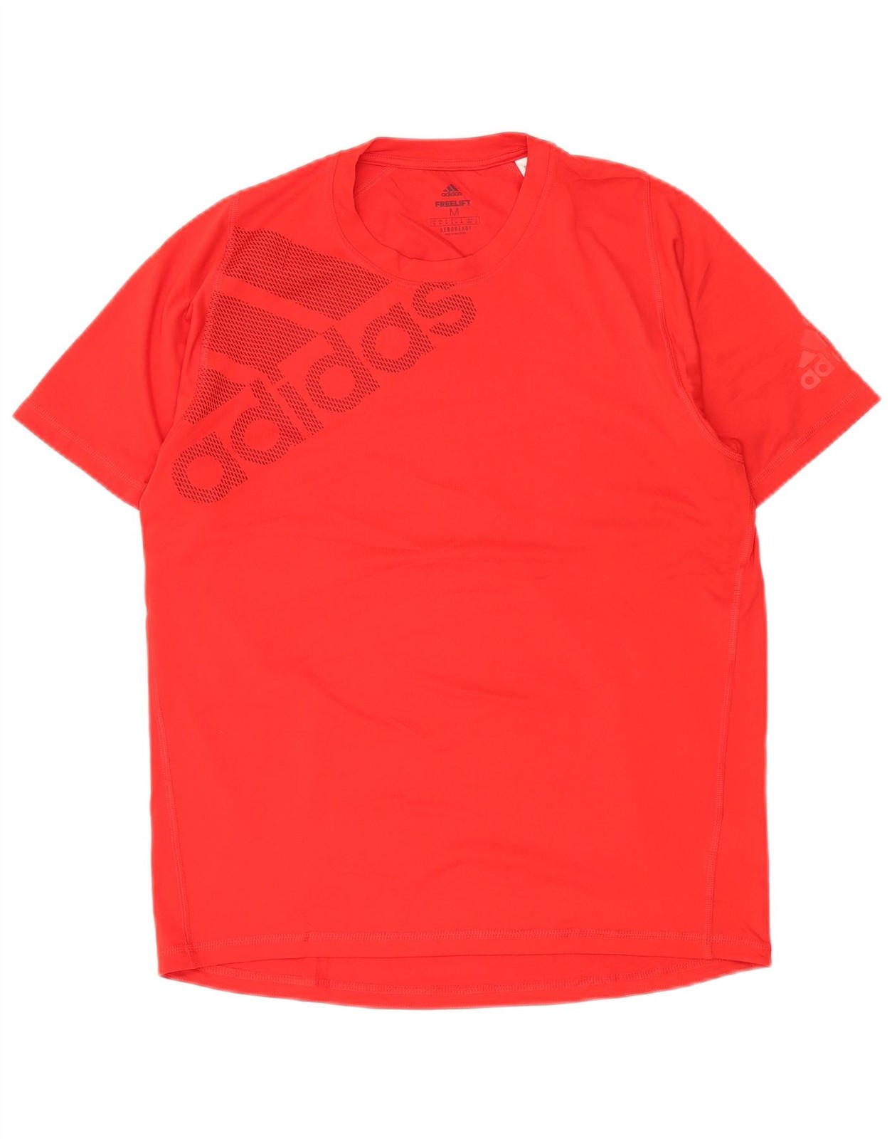 ADIDAS Mens Aeroready Graphic T-Shirt Top Medium Red Polyester XE19