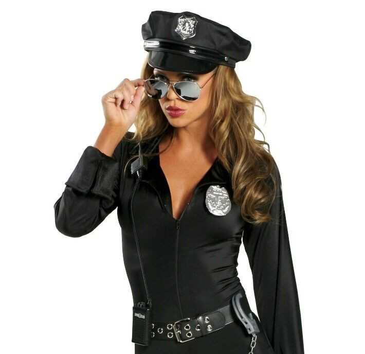 Roma Costume Cop Hat Costume Black One Size