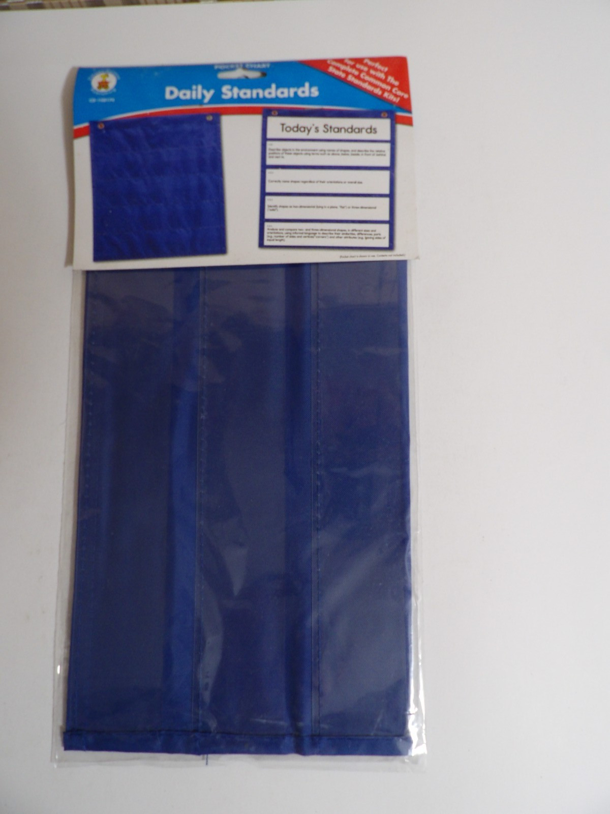 Daily Standards Pocket Chart (13"x14") with 3 Clear Pockets (13"x2")