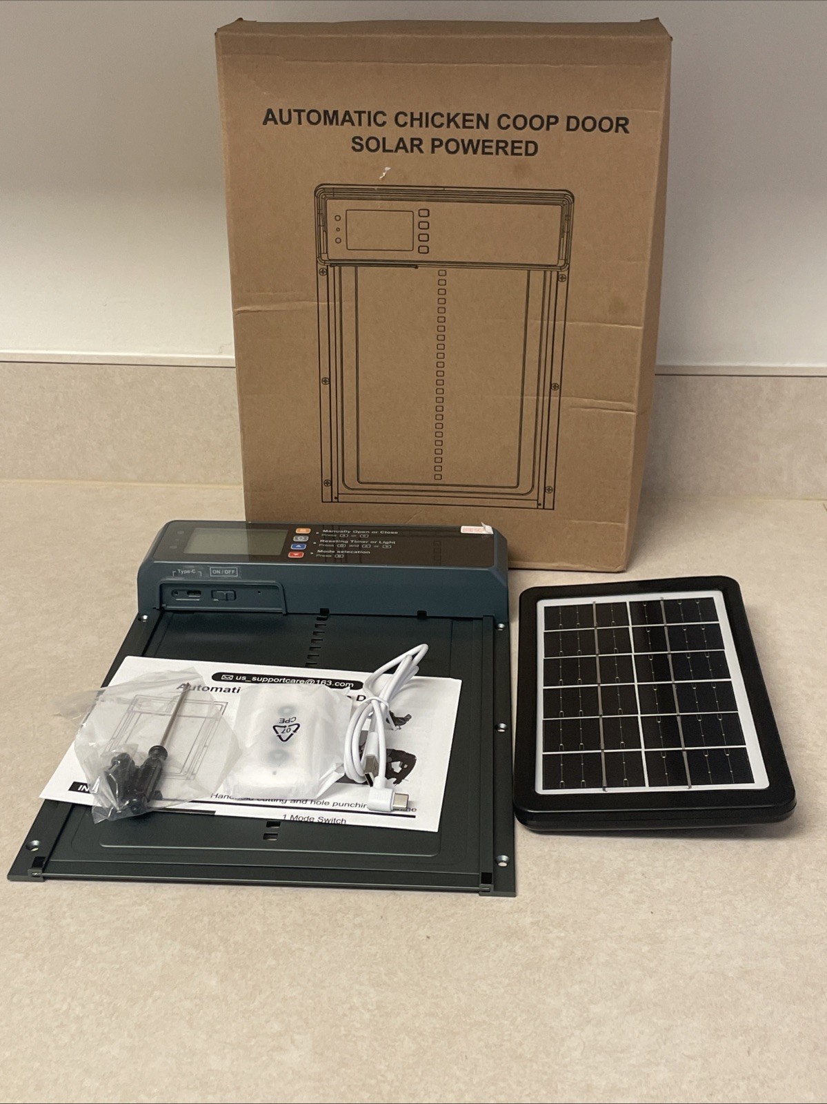 Solar Automatic Chicken Coop Door Opener with Timer Light Sensor Remote Control