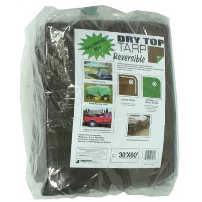 30ft.x60ft. Brown & Green Dry Top Reversible Polyethylene Tarp 1306 #13060