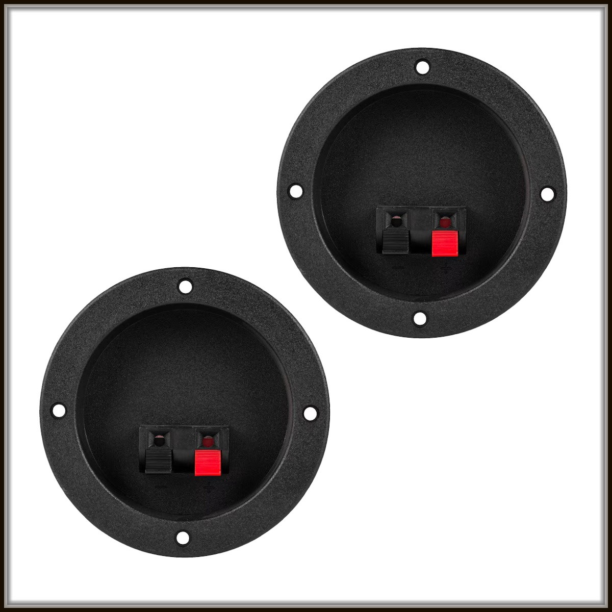 4-1/2" spring loaded terminal cups for speaker box (pair)