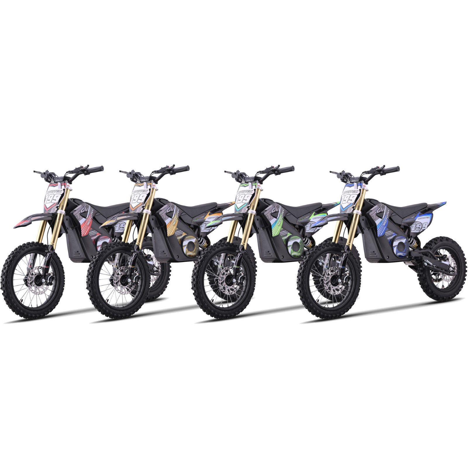 MotoTec 48v 1800w Pro Electric Dirt Bike Lithium Off-Road MX Trail Multi Color