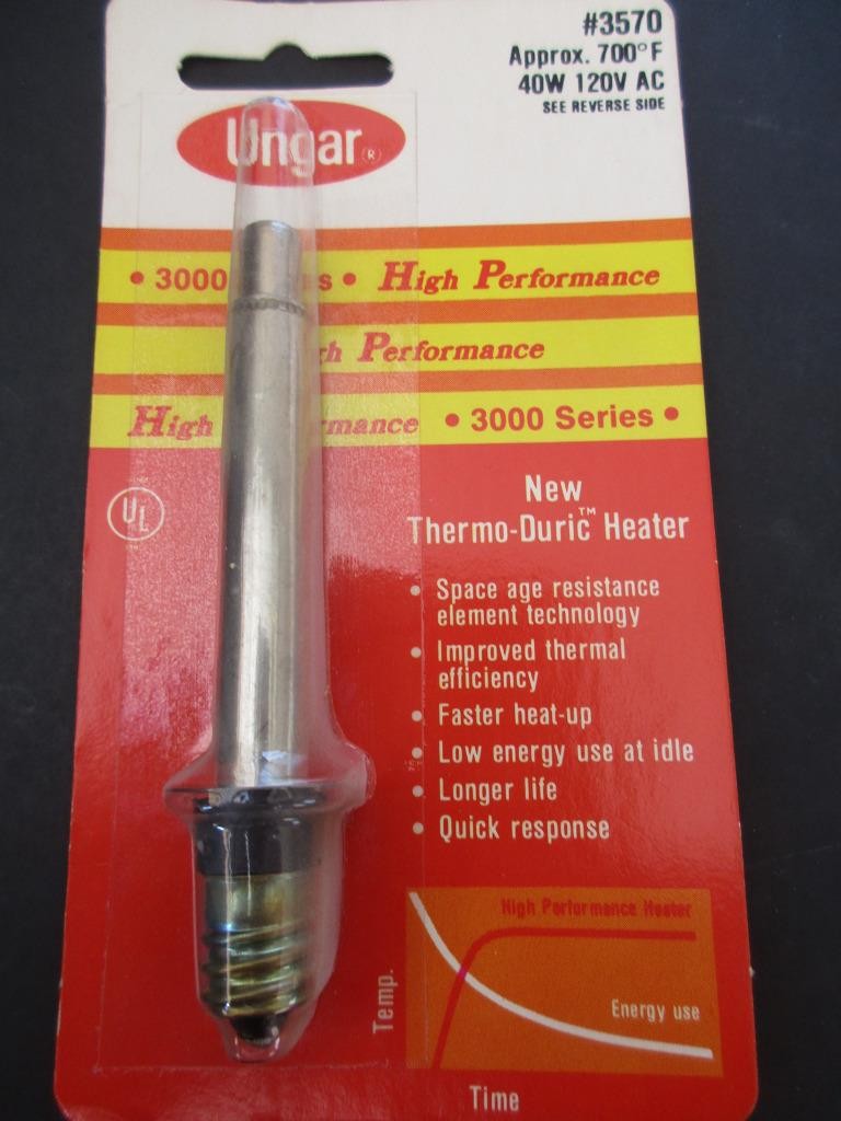 1x UNGAR 3570 Heater 700° 40W 120V Thread-In Tip fits 776 777 750 7760 7700 7500