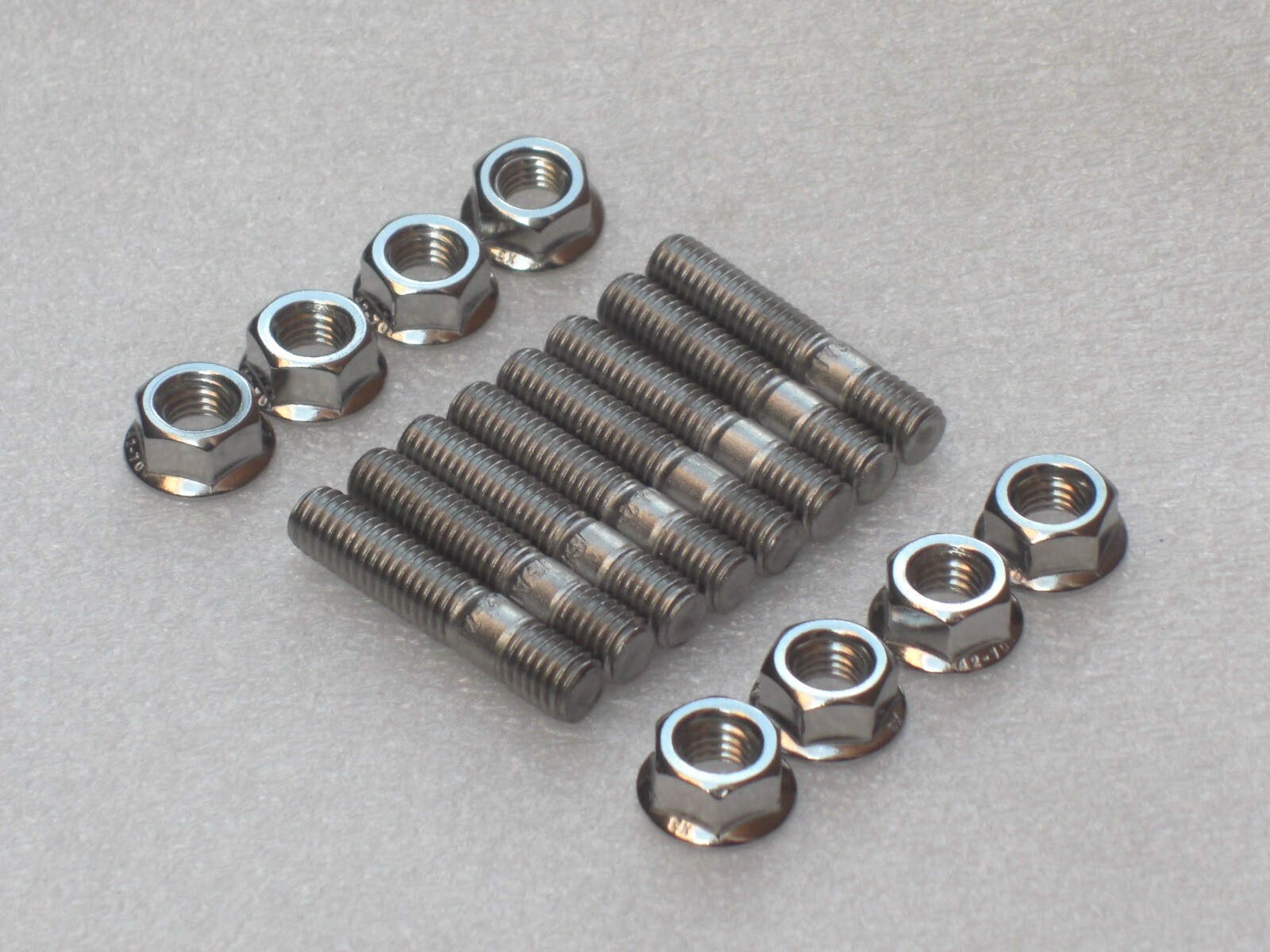 8x M8 Stainless Exhaust Studs & Flange Nuts Yamaha FZ1 FZ6 YZF-R1 R6 FZS6 L=40mm