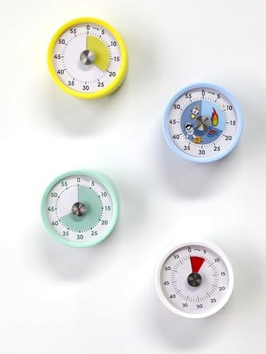 Visual Timer, Mechanical Kitchen Time Manual Countdown Timers Light Blue