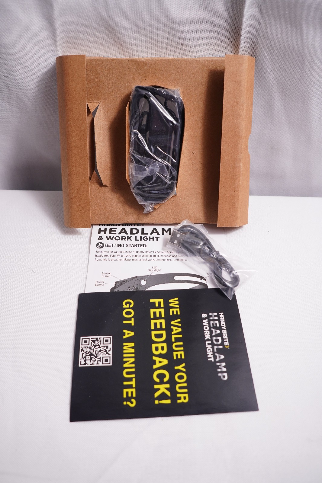 Handy Brite LED Headlamp & Work Light, Rechargeable, Weatherproof, Store-Return