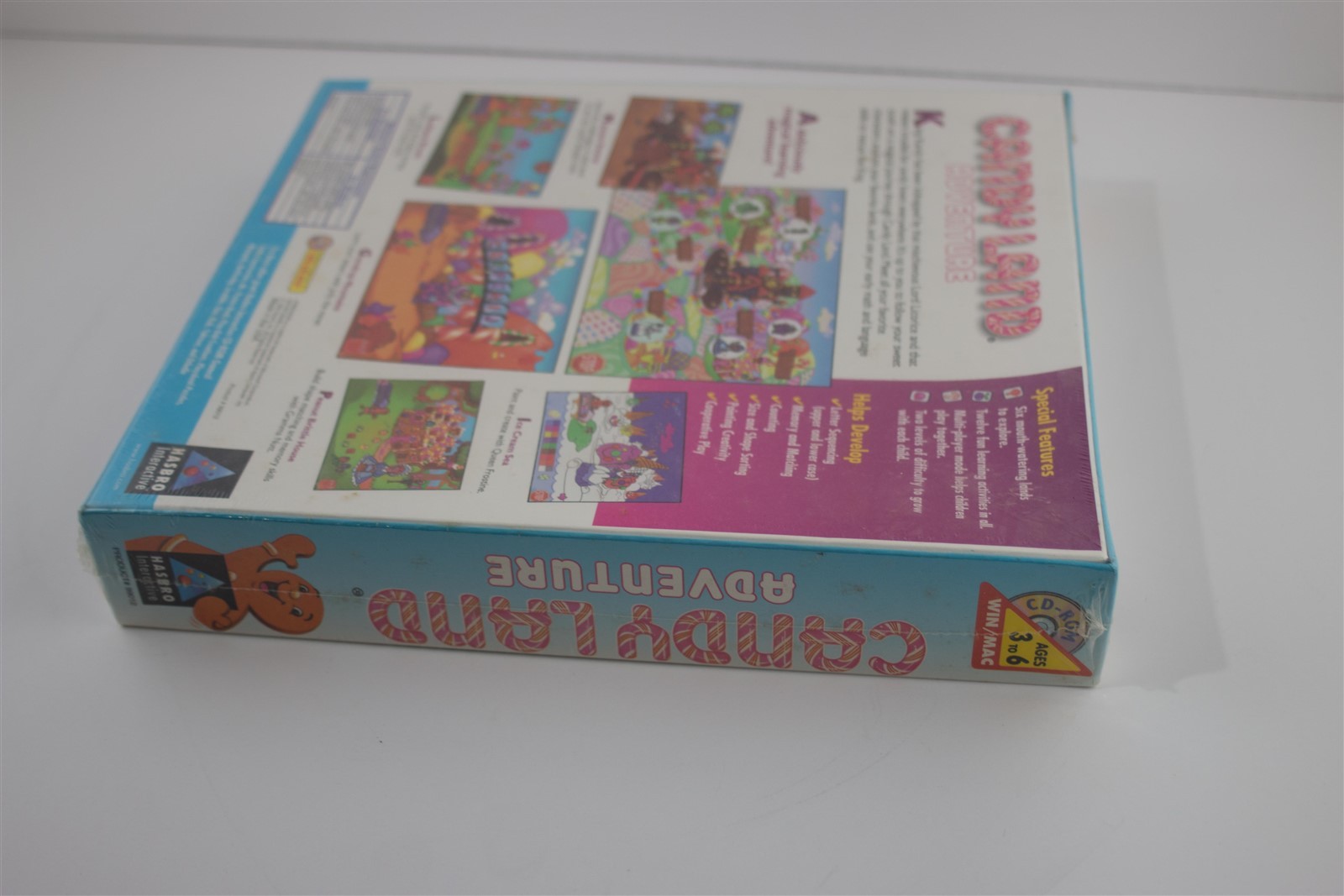Candy Land Adventure PC Big Box Game (PC / Mac CD-rom, Hasbro, 1996)