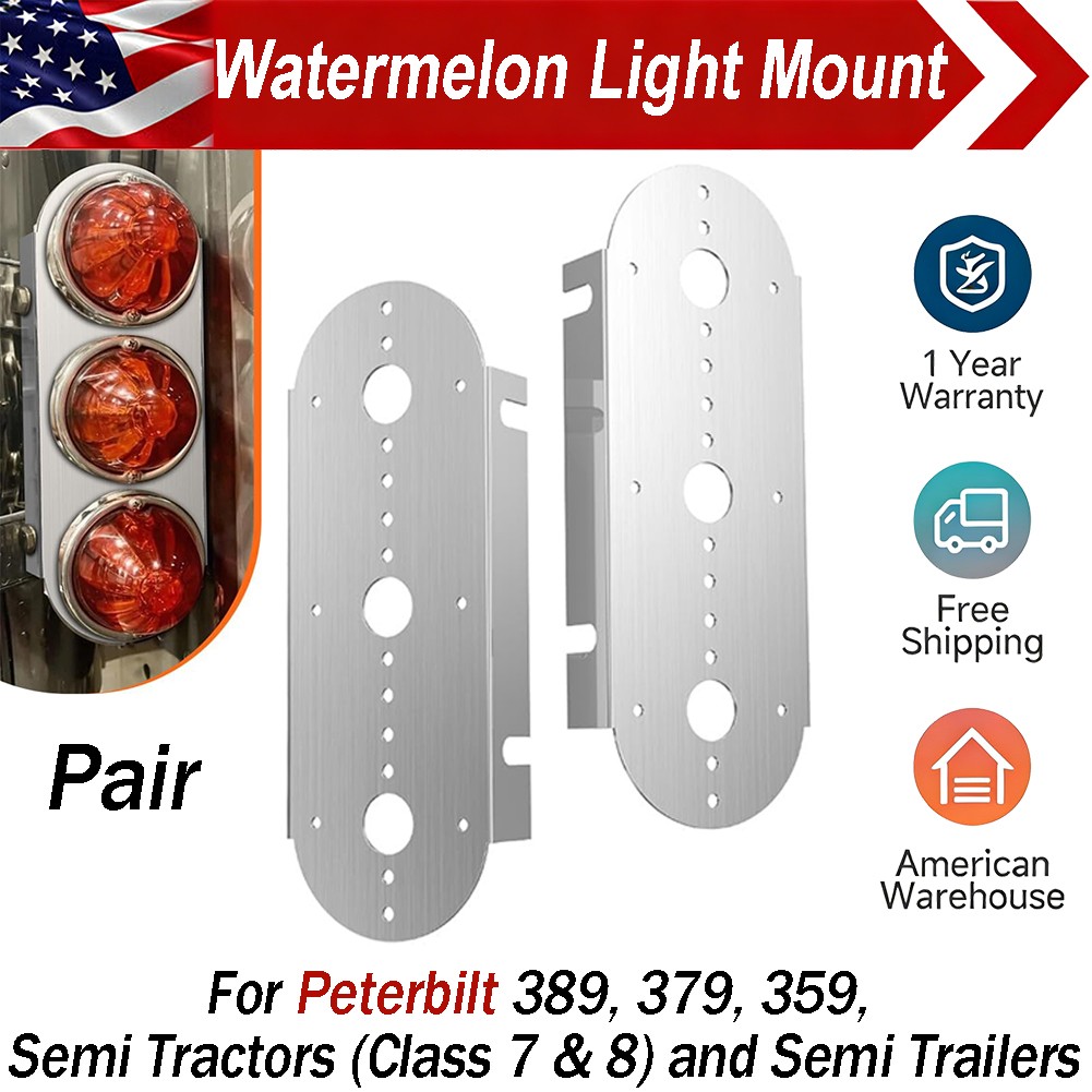 Air Cleaner Front Light Brackets For Peterbilt 3 Radius Watermelon 389 379 359