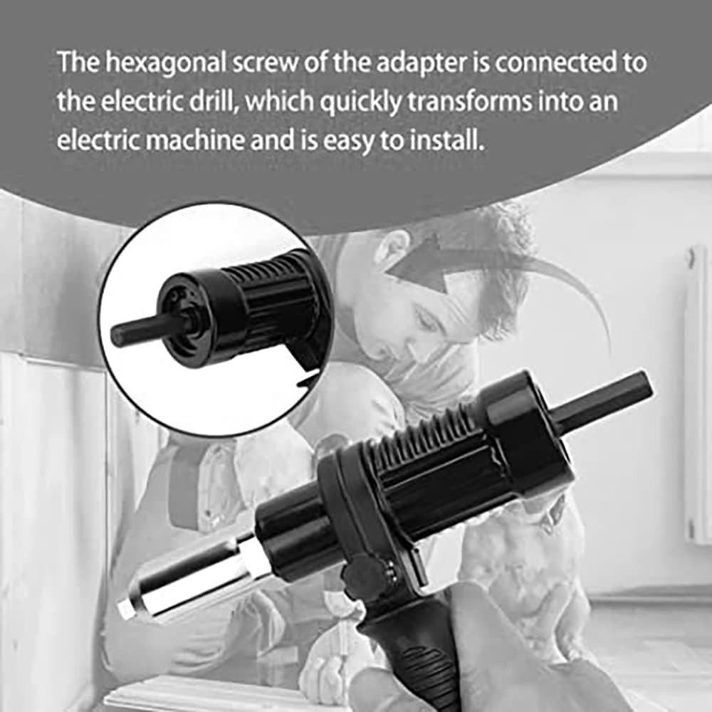Rivet Gun Adapter Kit, Electric Power Drill Rivet Attachment