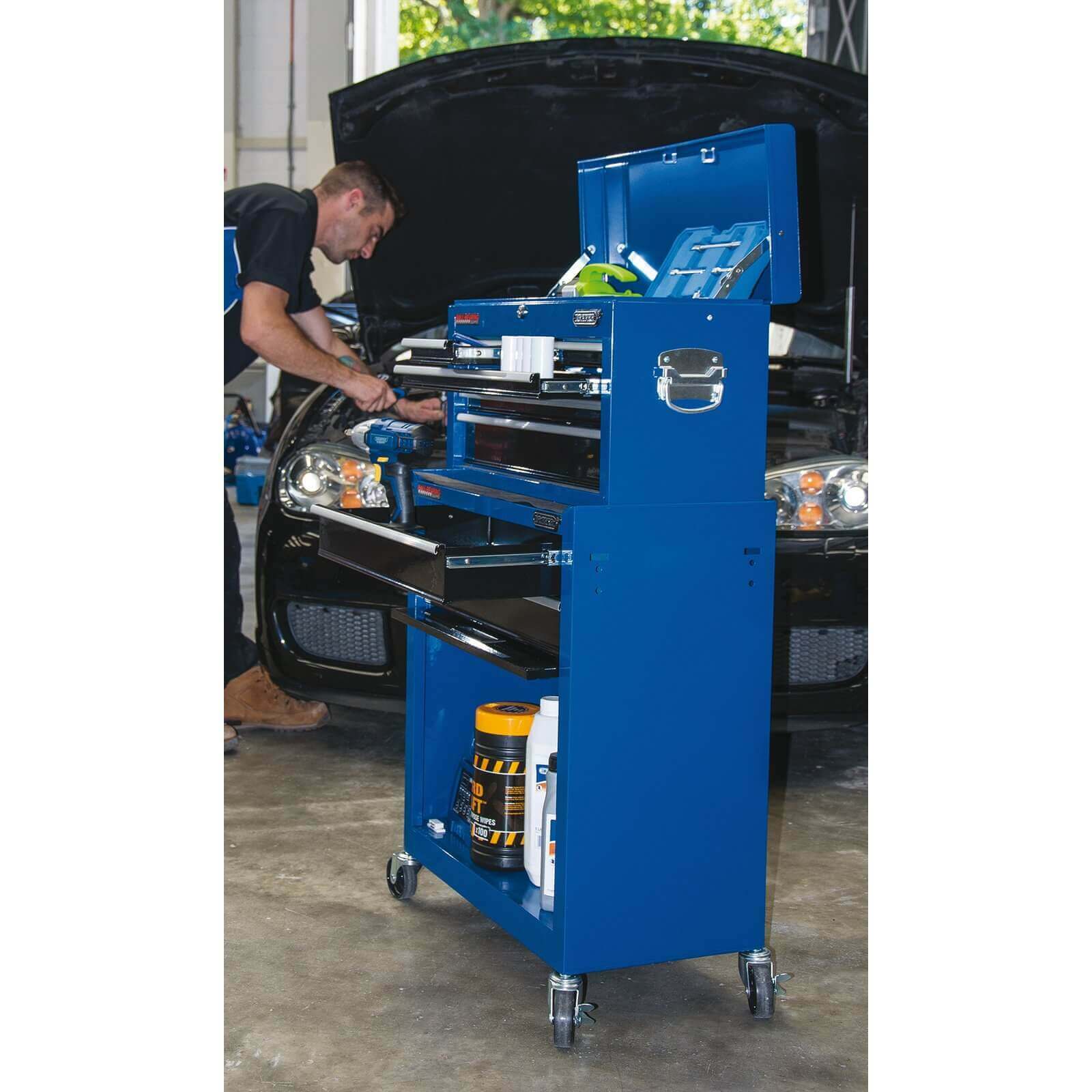 Draper 6 Drawer Tool Chest Blue / Black