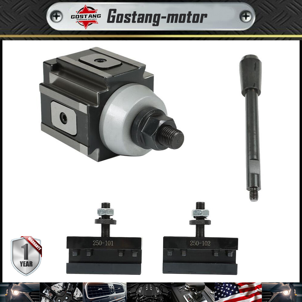 3Pcs AXA 250-100 Set Piston Type Quick Change Tool Post Holder For Lathe 6- 12"