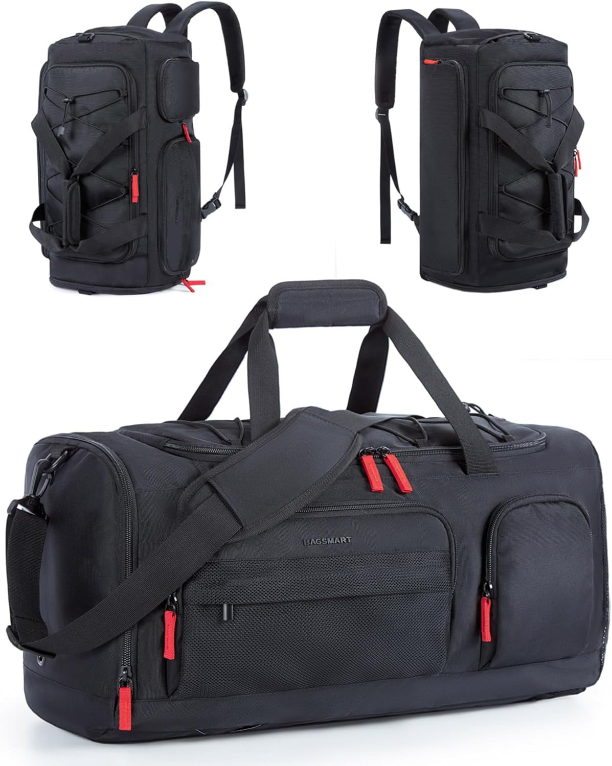 Gym Bag for Women & Men, Sports Travel Duffel Backpack with Shoe Compartment Lap