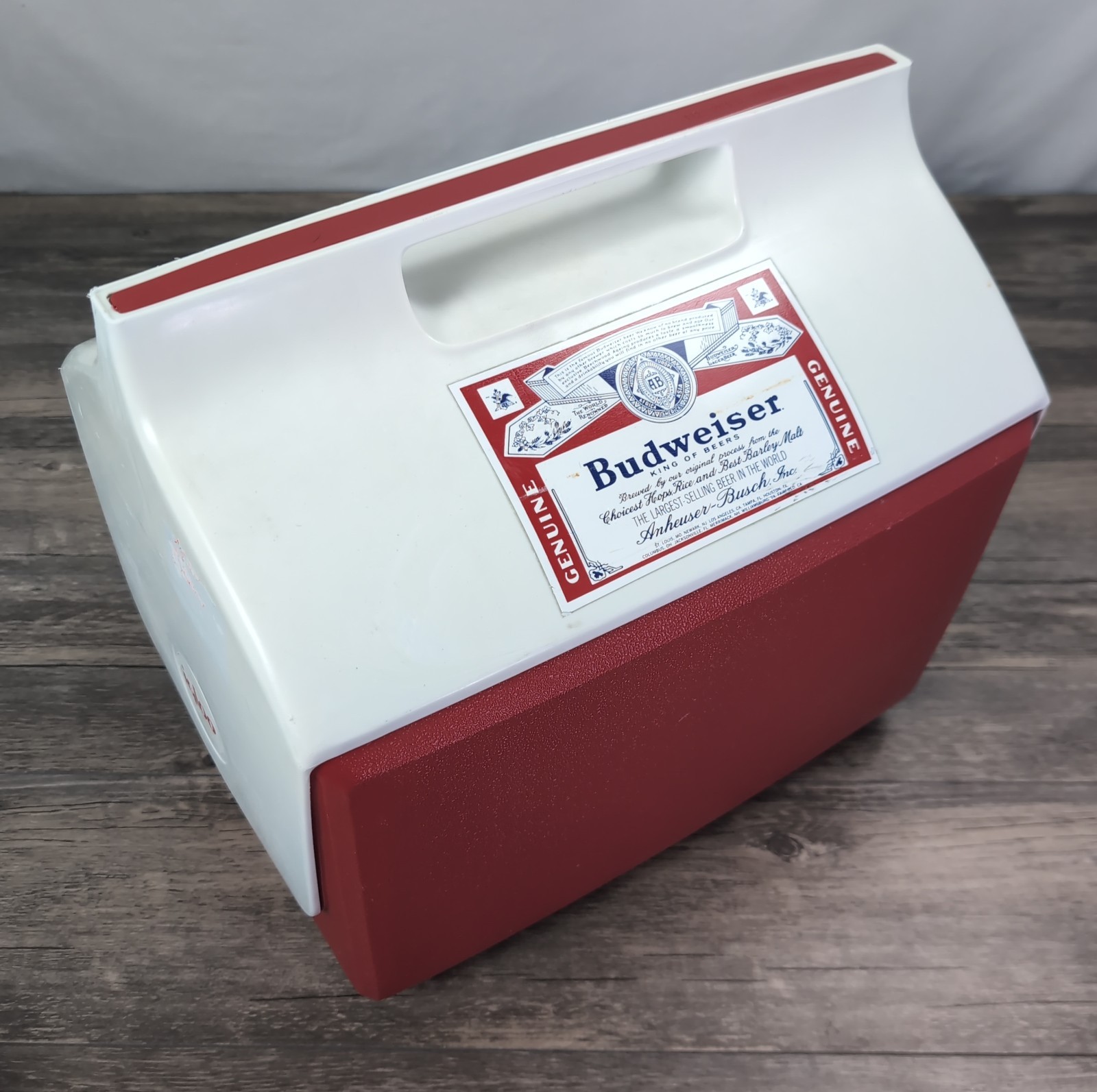 Vintage 1979 Igloo Budweiser Little Playmate Cooler With Red & White Label Rare
