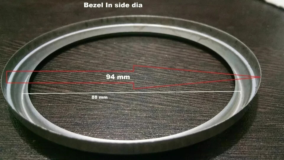 Chrome ring for 85 mm case dia smiths speedometer tachometer 2 sets
