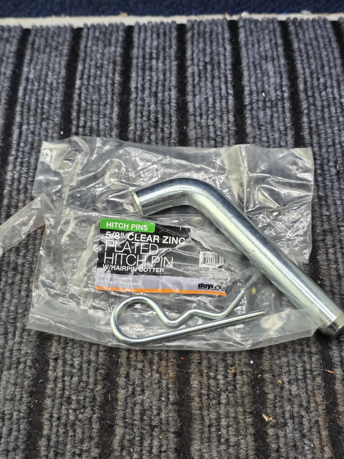 (QTY 13) Buyers 5/8" Hitch Pins Clear Zinc with Hairpin Cotter For 2" Receivers