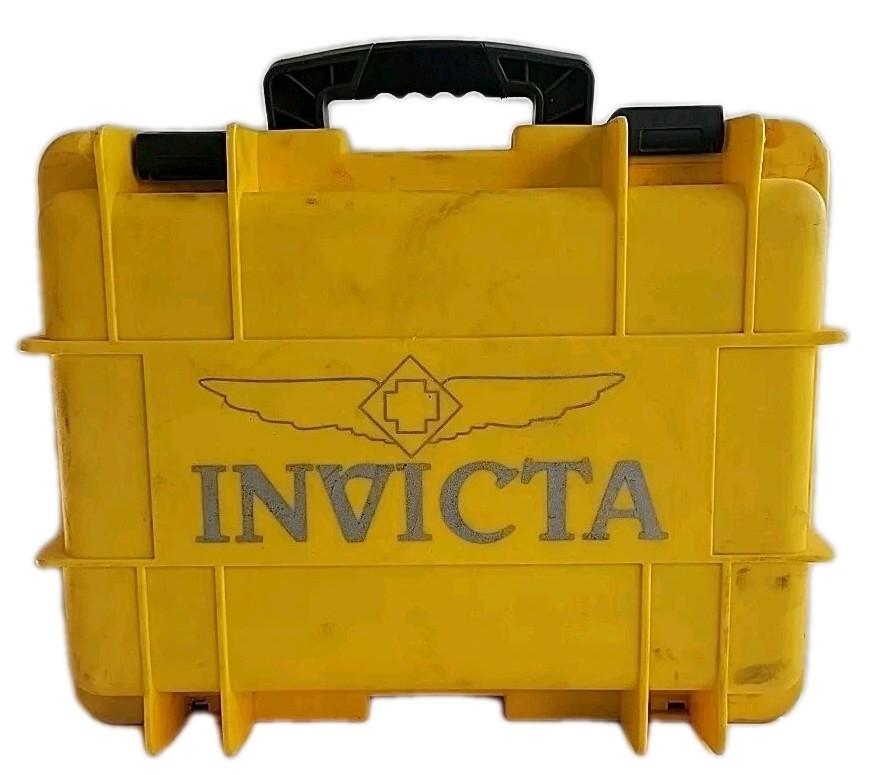 Invicta Watch Authentic Yellow Hard Shell Storage Case
