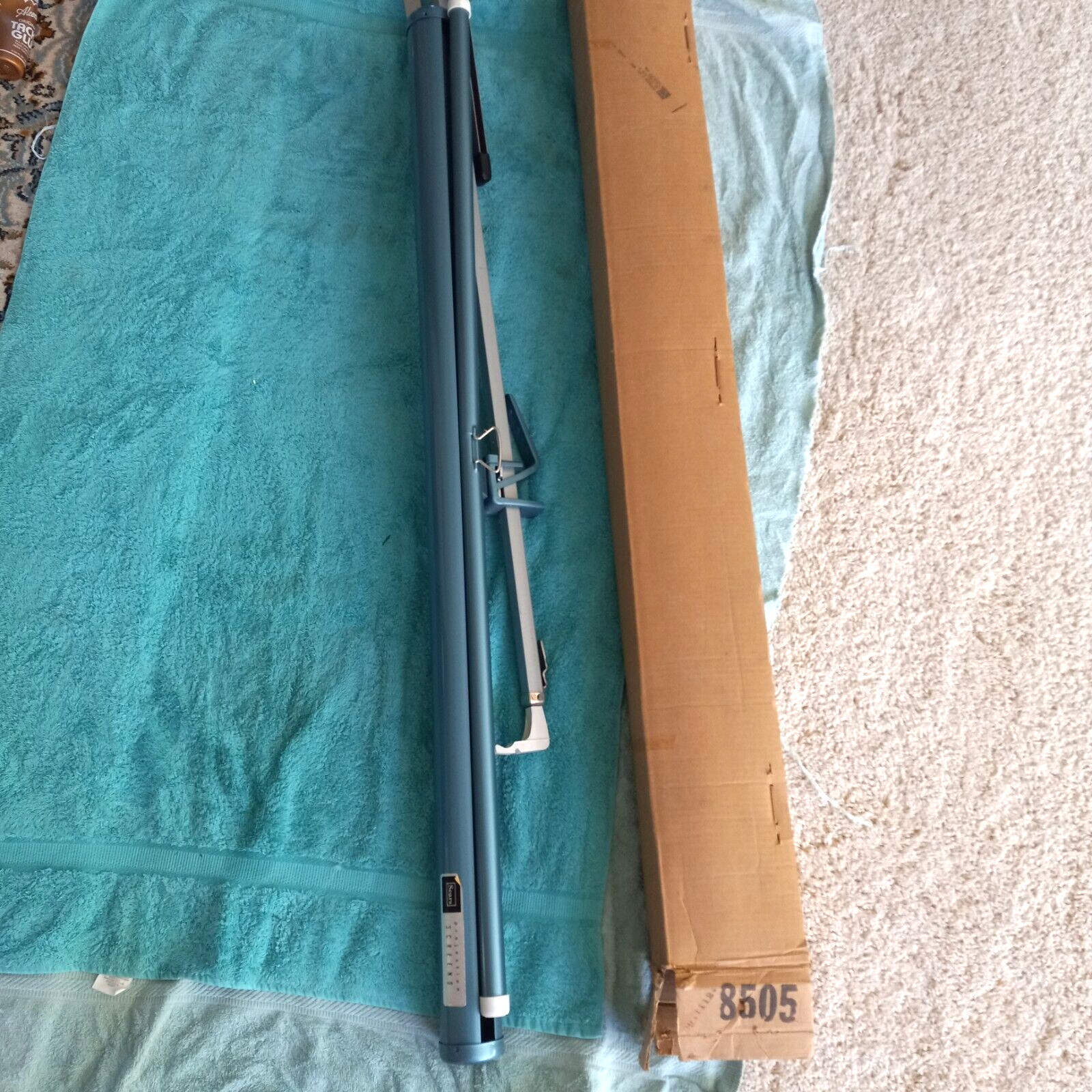 VINTAGE MONTGOMERY WARDS Movie Projector Screen on tripod. New CONDITION