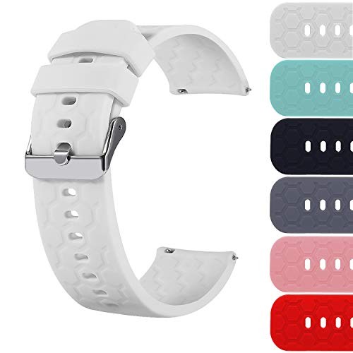 18mm 20mm 22mm Width Silicone Quick Release Wristband Width:18mm White