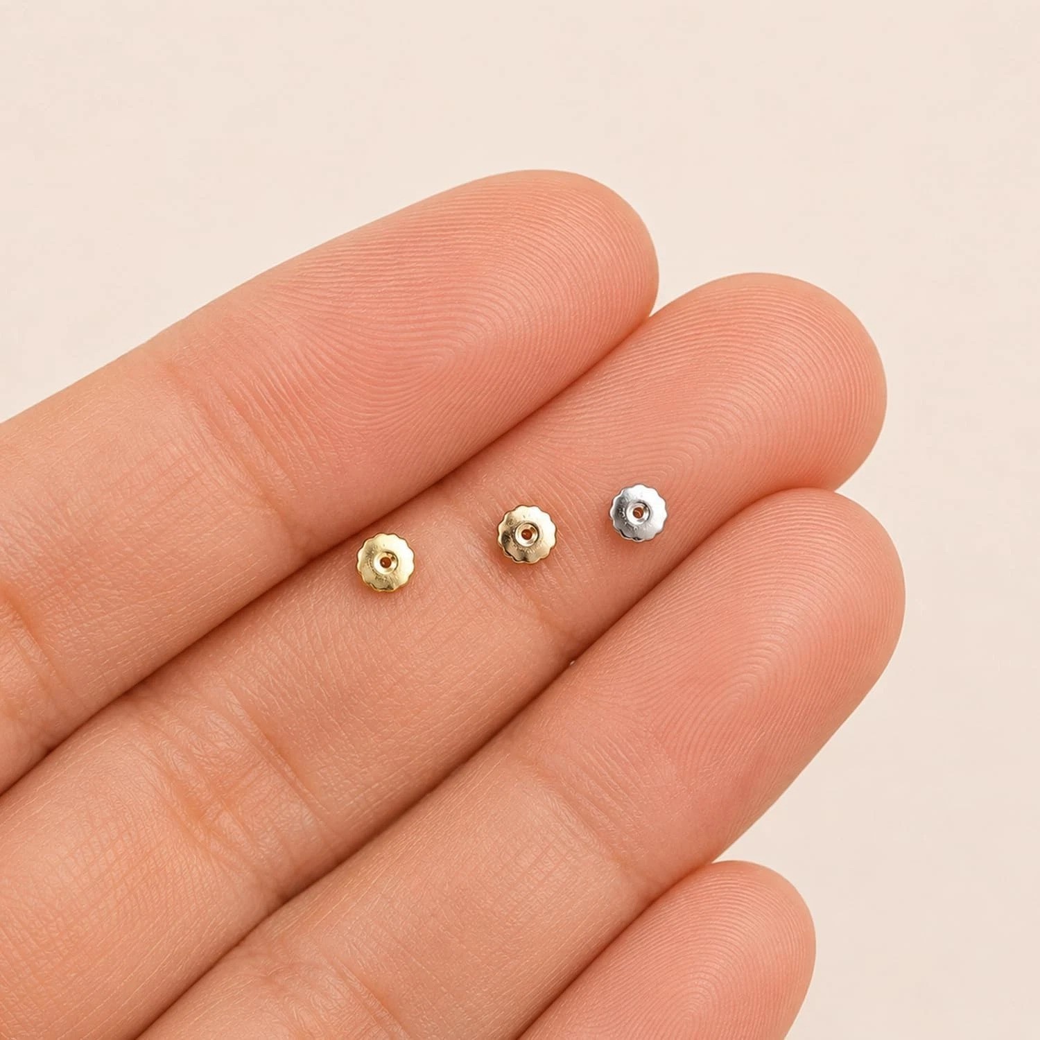 High-Quality White Gold Earring Back Replacements