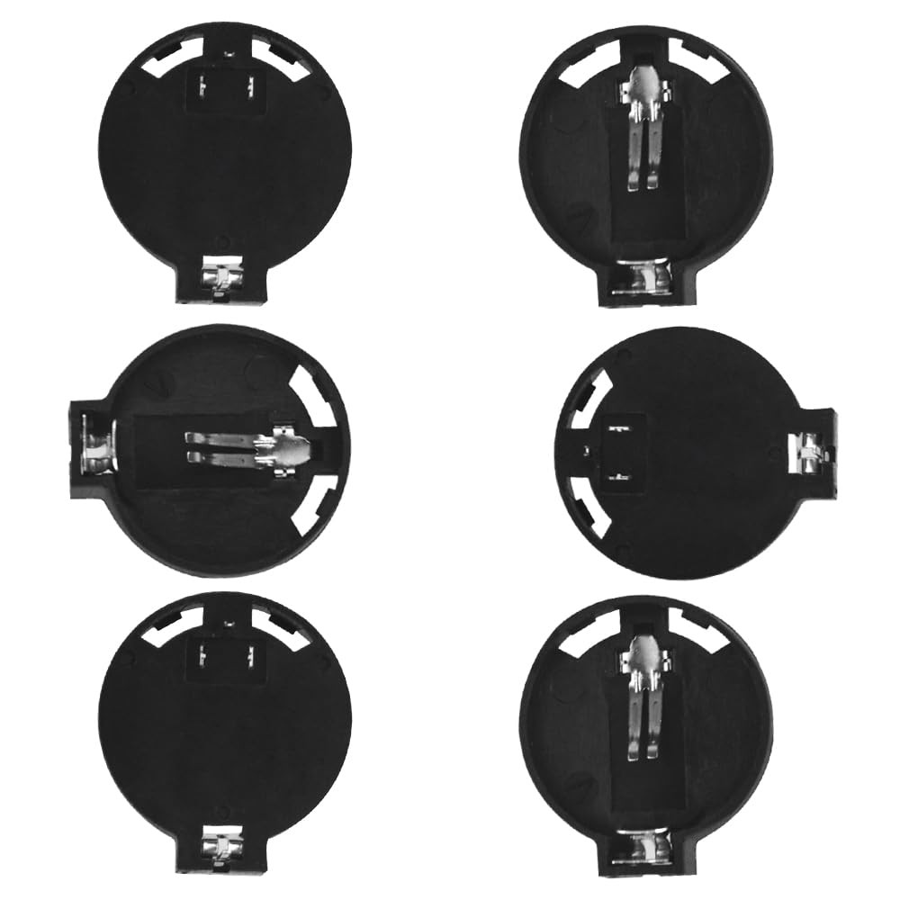30 PCS CR2032 CR2025 Coin Cell Battery Holder Case, Black