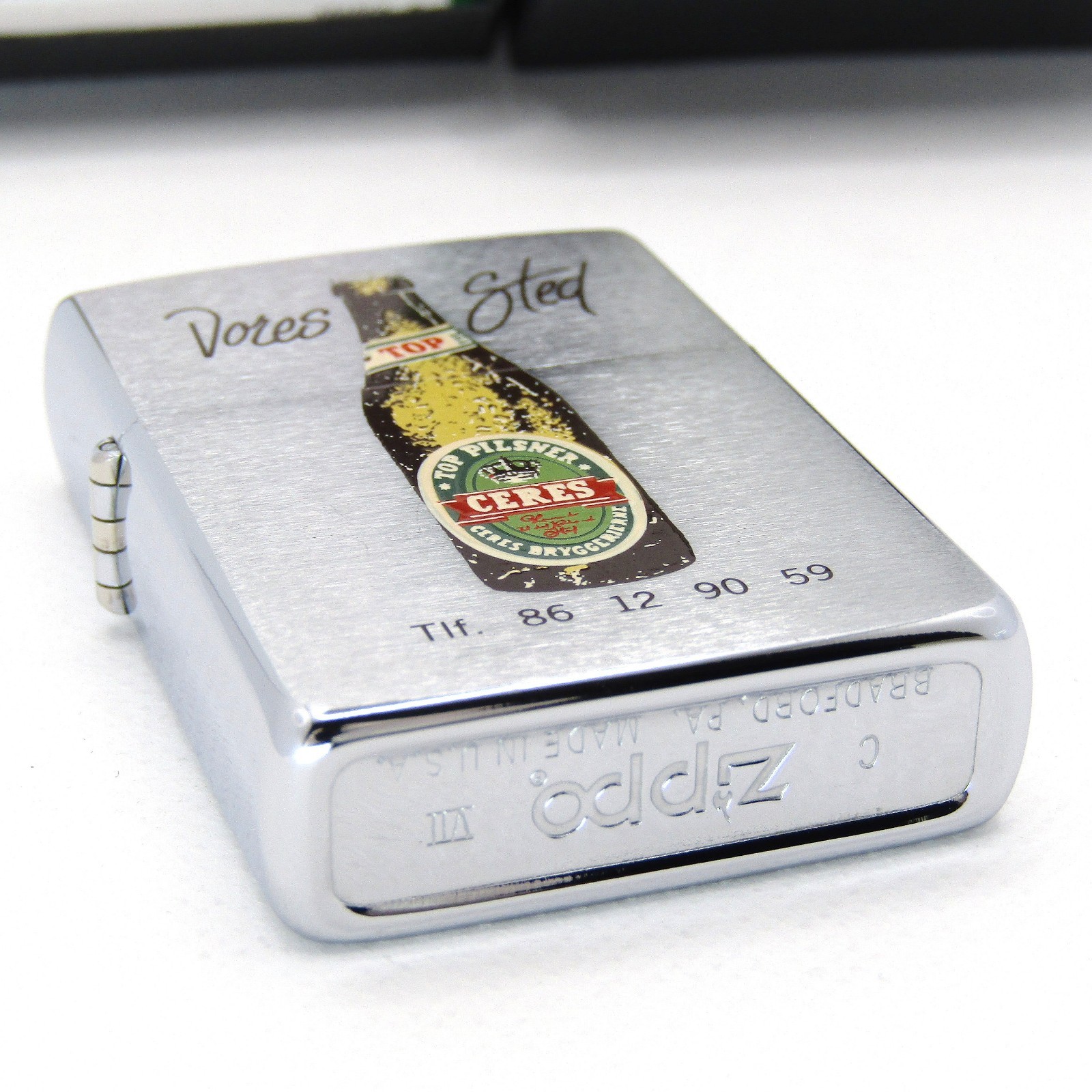 Denmark Ceres Beer Zippo Oil Lighter 1991 Mint Rare