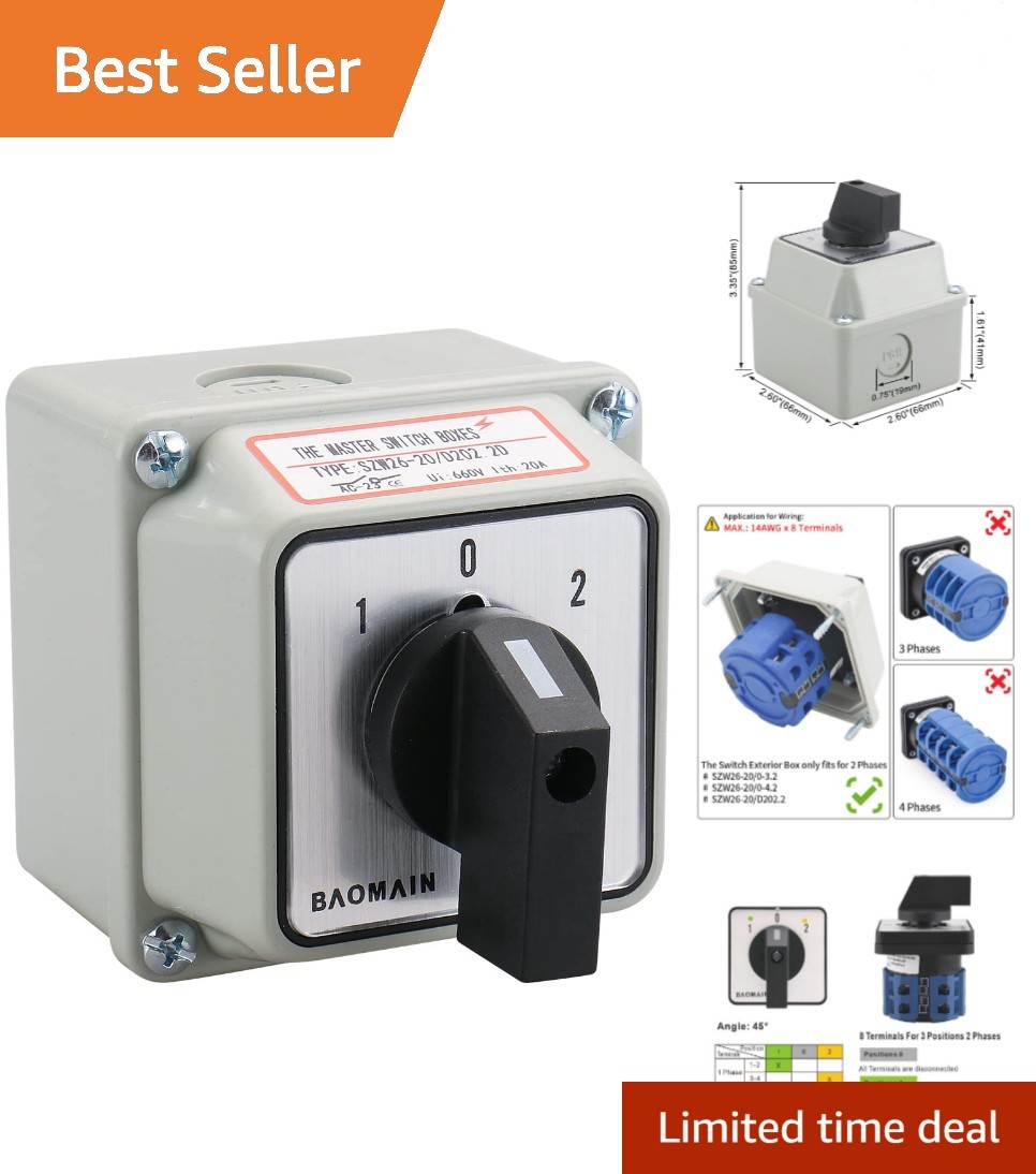 Universal Rotary Changeover Switch --S with Small Master Switch Exterior Box ...