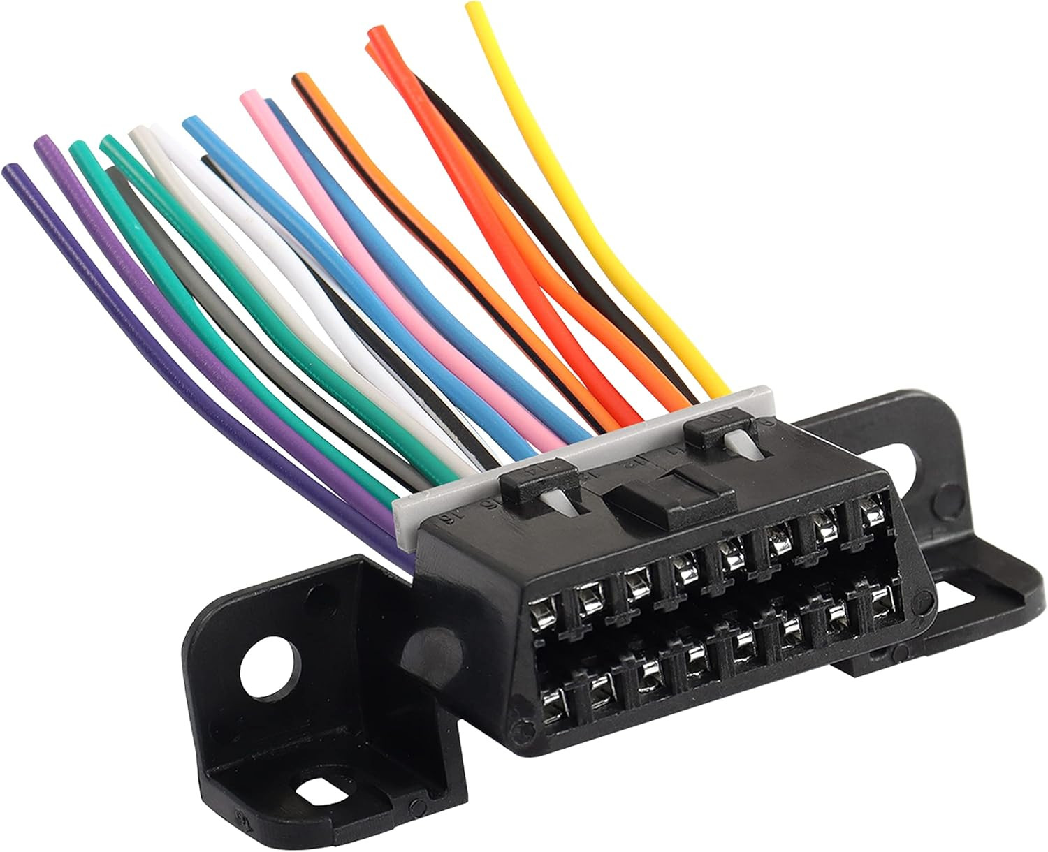 16 Pin OBD2 Female Connector Extension Cable,Obd2 Fixed Harness Assembled Plug D