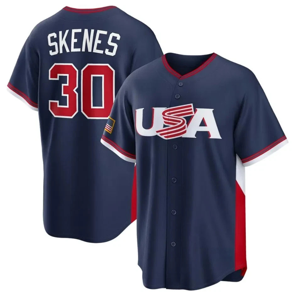 Paul Skenes #30 Team USA World Baseball Classic 2026 Home Jersey Adults S-3xl
