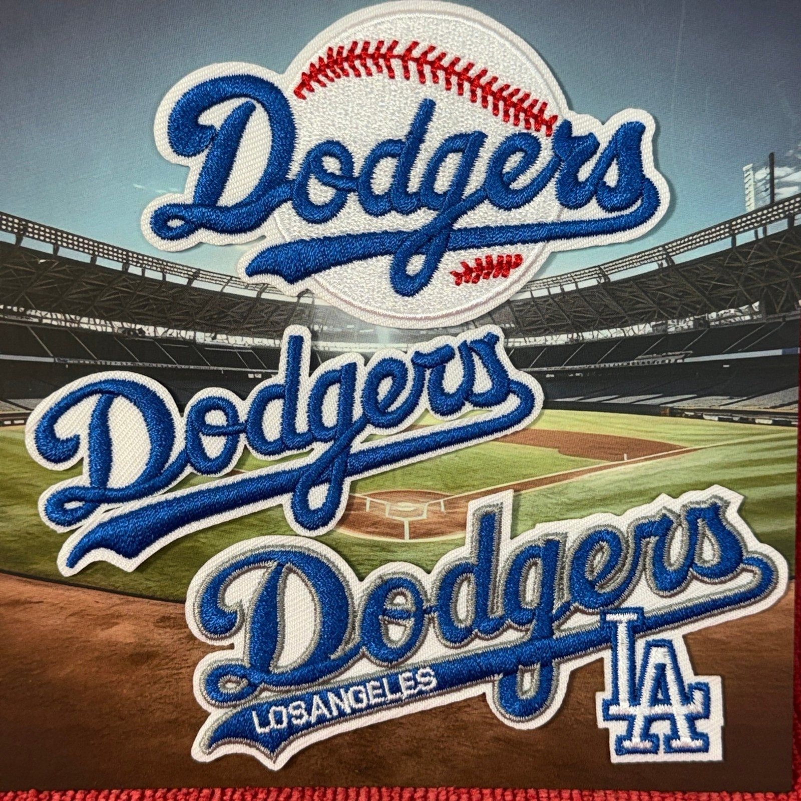 3x PREMIUM  2024 Dodgers MLB TEAM EMBROIDERED IRON-ON BASEBALL PATCH FAST SHIP