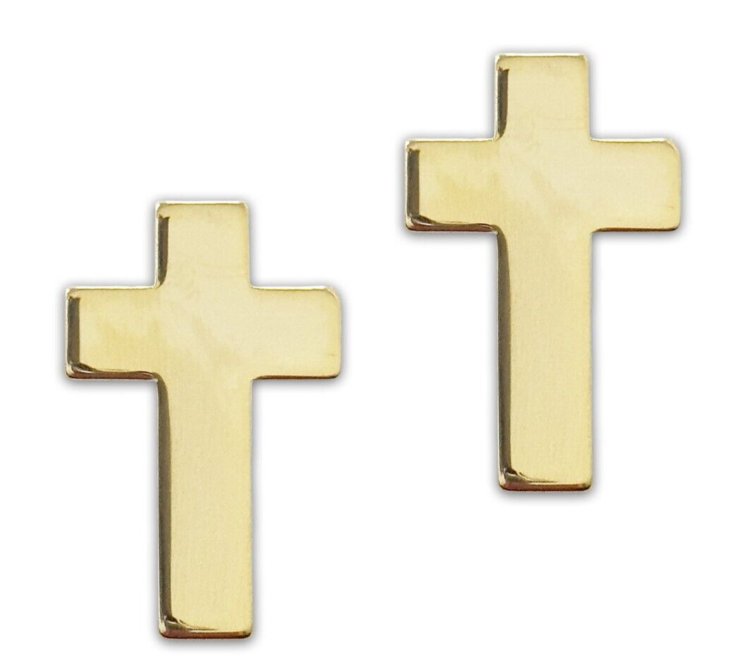 US Army Chaplain Christian Officer Gold Plated (pair)