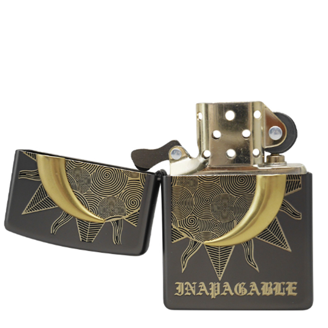 Zippo Lighter Inapagable Korea Limited Edition Unused Windproof Engraved Genuine