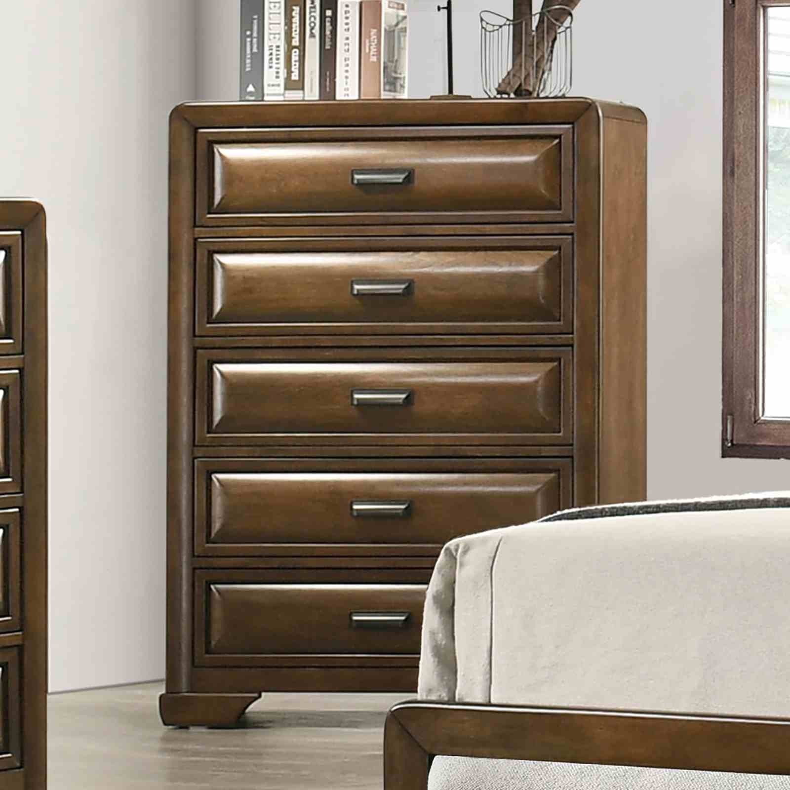Transitional Style Queen Size 6pc Bed Set Bracket Leg Padded Headboard Footboard