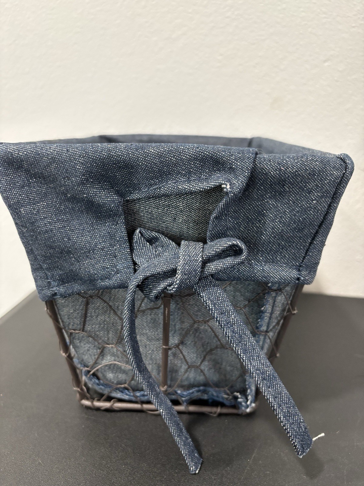 Denim Wire Basket