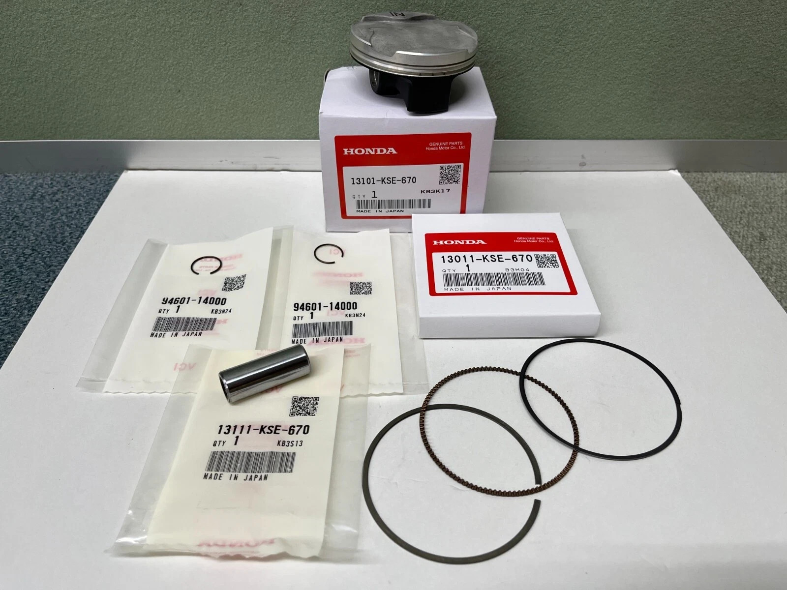 " HONDA NEW GENUINE OEM PISTON KIT 2007-2009 CRF150R CRF150RB 13101-KSE-670*