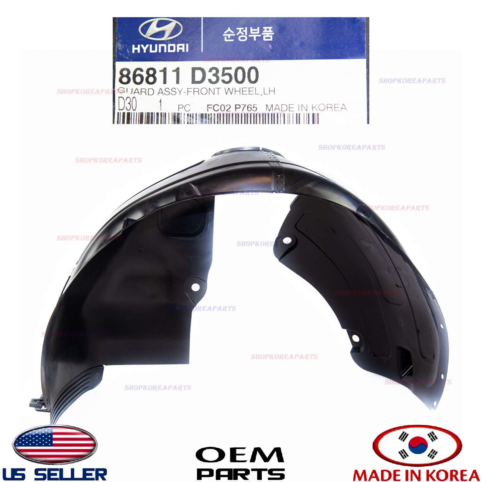 Genuine Fender Liner Front LEFT Driver Side ⭐OEM⭐ Hyundai TUCSON 2019-2021