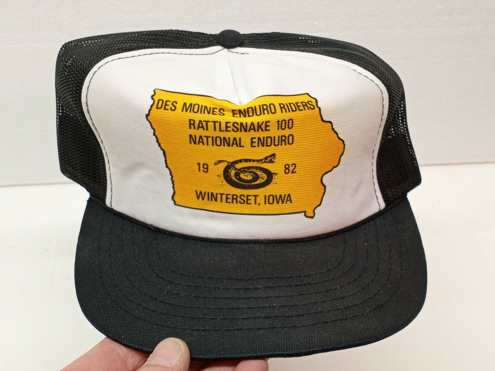 CAP DES MOINES ENDURO RIDERS RATTLESNAKE 100 NATIONAL ENDURO 1982 WINTERSET IOWA