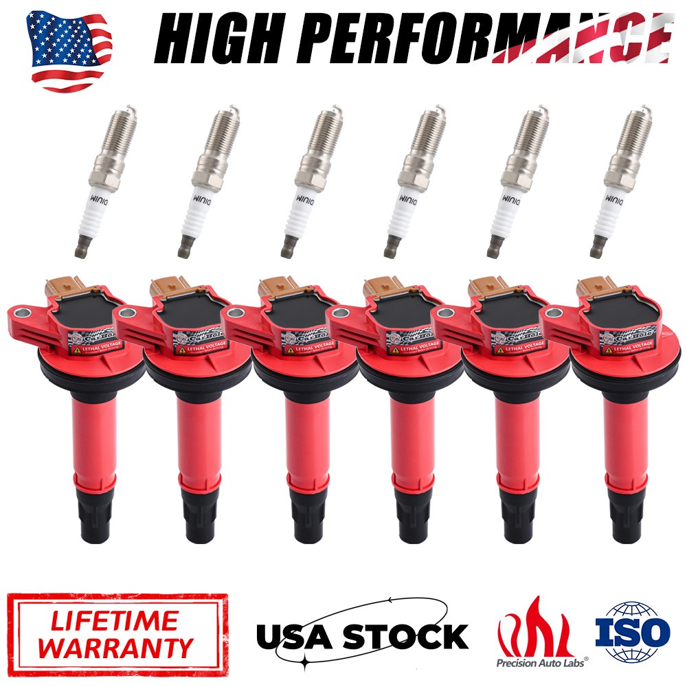 6X HIGH OUTPUT COIL PACKS & 6X SPARK PLUGS FOR FORD F150 ECOBOOST 3.5L DG549