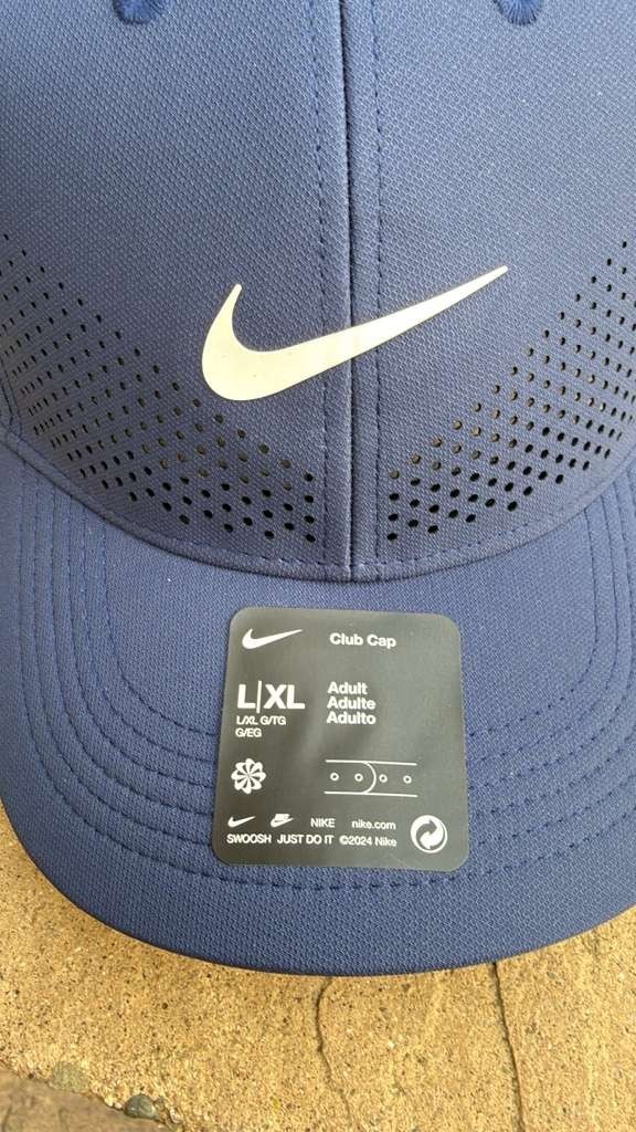L/XL Nike Dri-Fit ADV Structured Hat Cap Snapback FB5636-410 Navy Blue Golf