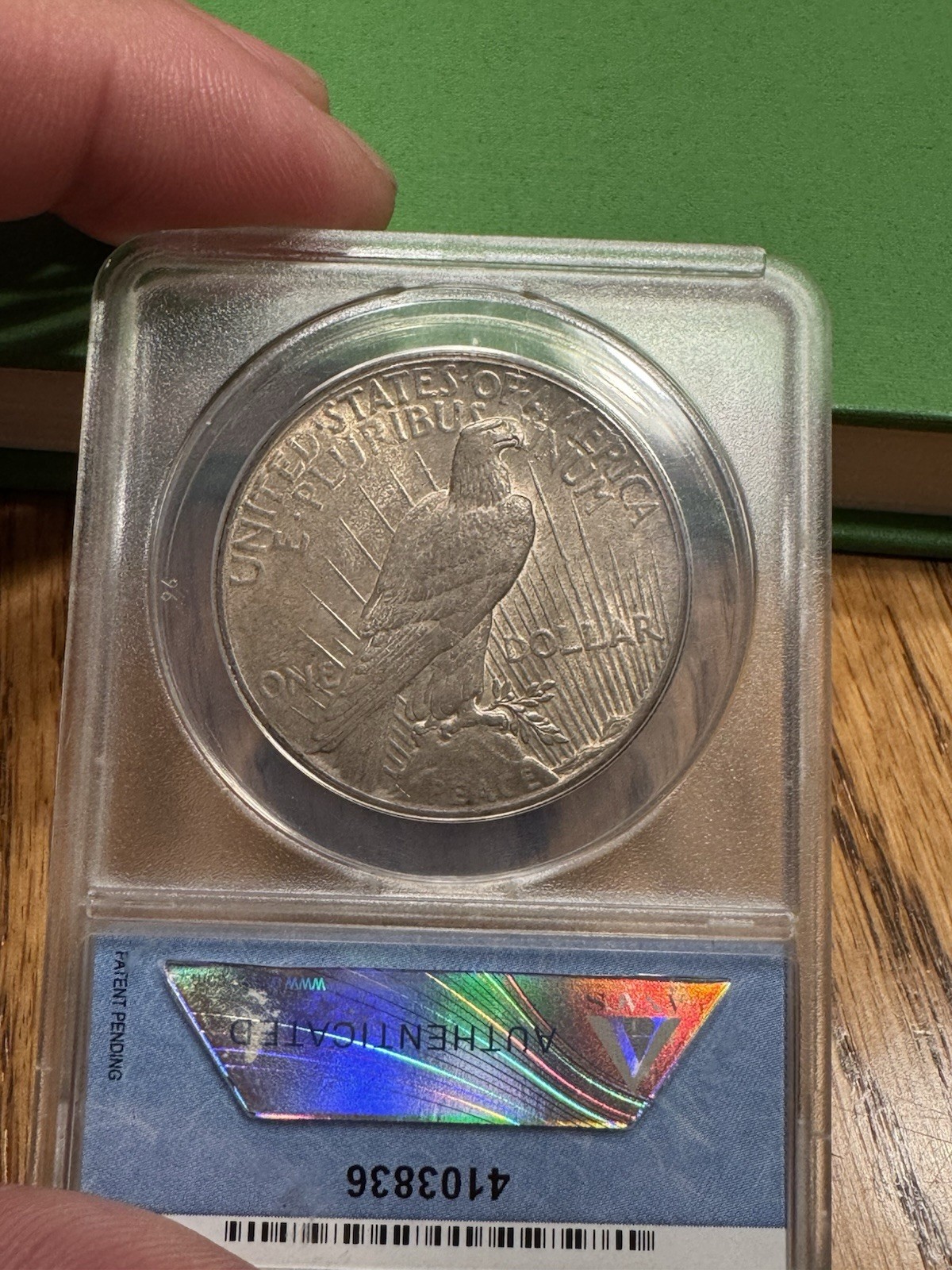 1928 Peace Silver Dollar ANACS MS61 Graded Old Holder