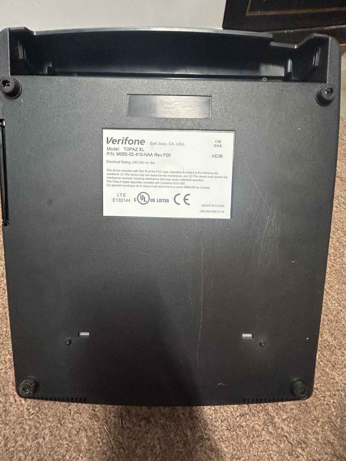 Verifone Topaz XL Register