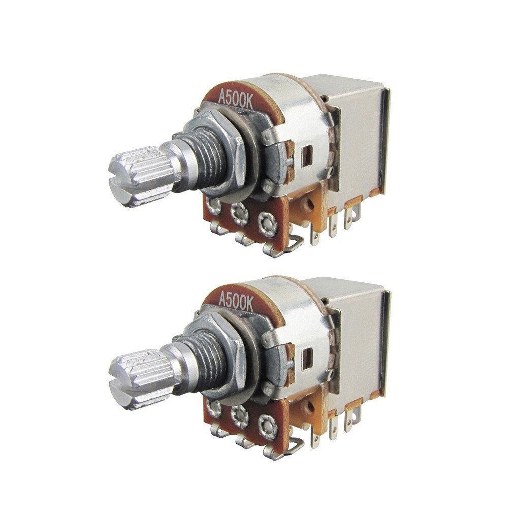 2PC A500K Push Pull Switch Control Guitar Potentiometer Audio Taper Short Shaft