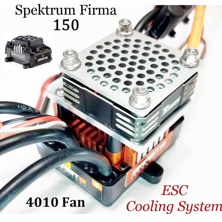 RCP Xtreme Cool Spektrum Firma 150 esc Cooling Fan System 40mm Fans JR Wire