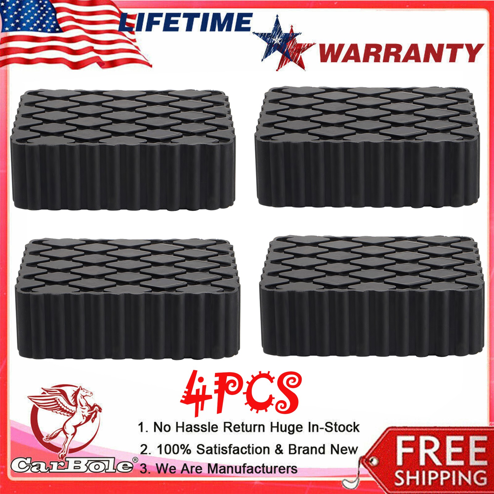 2" Heavy-Duty Lift Pads for Automobile Lifts,Jacks& Racks 4PCS Replacement Pads