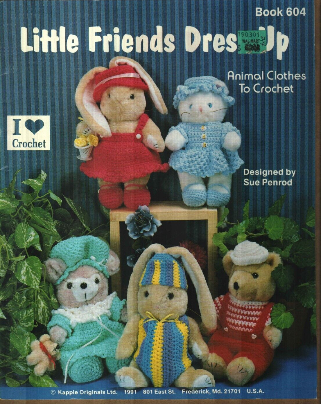 LITTLE FRIENDS DRESS UP ANIMAL CLOTHES FOR 10" & 12" CROCHET PATTERN BOOK