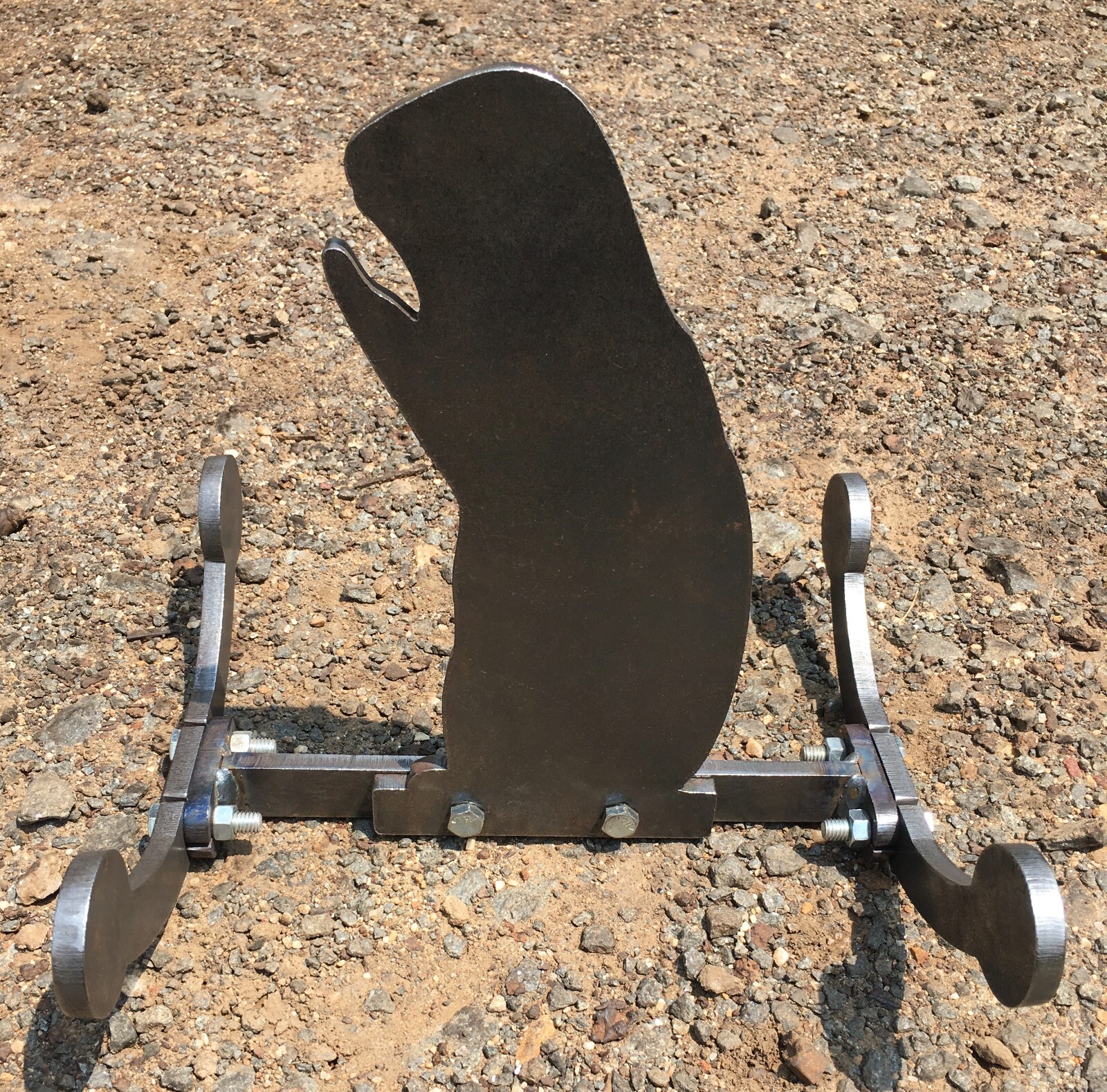 3/8" AR500 Prairie Dog Rocking Ground Stand - Hardened Steel Shooting Target