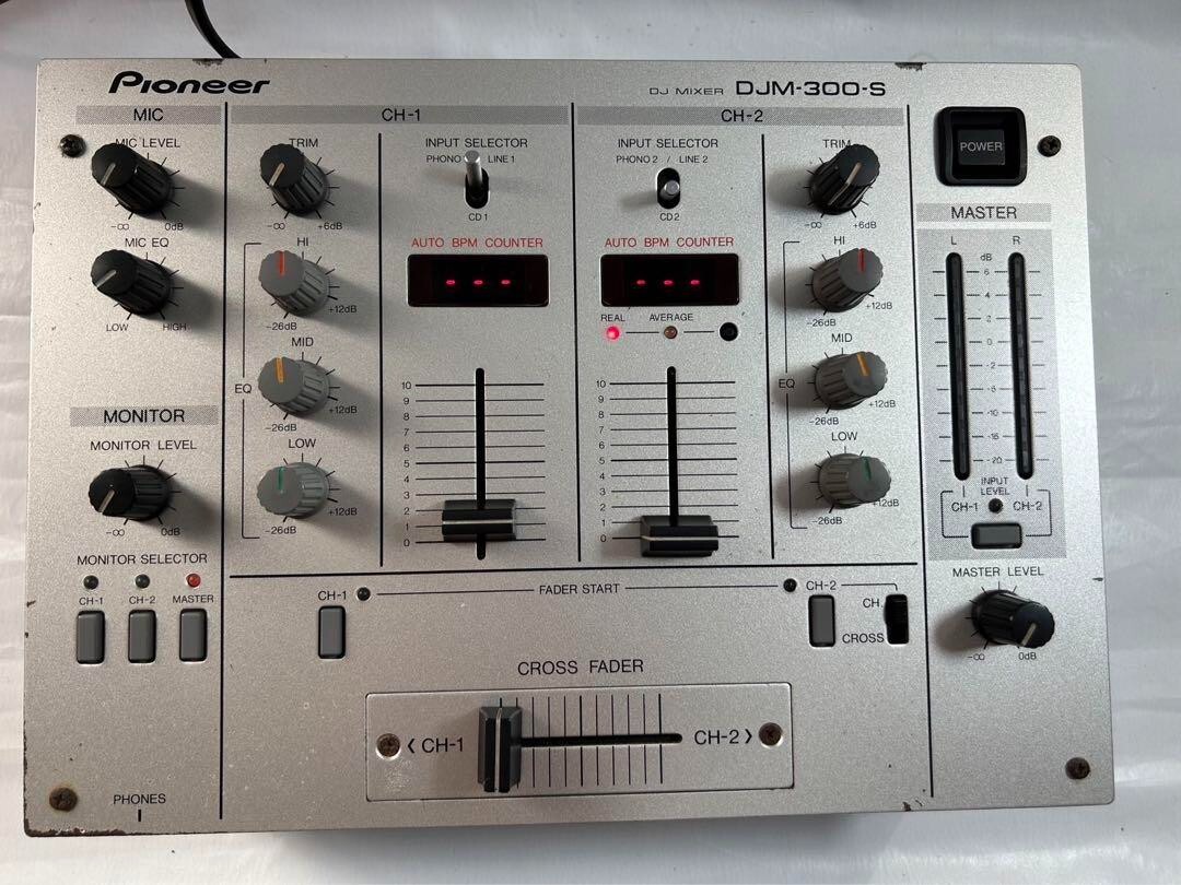 Pioneer DJM-300-S DJ Preamp Mixer 2 Channel Mixing Equalizer Confirmed Operation