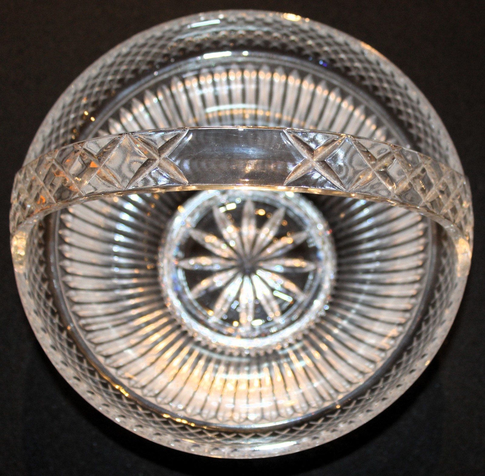 Fifth Avenue Estate Large Handled Glass Basket