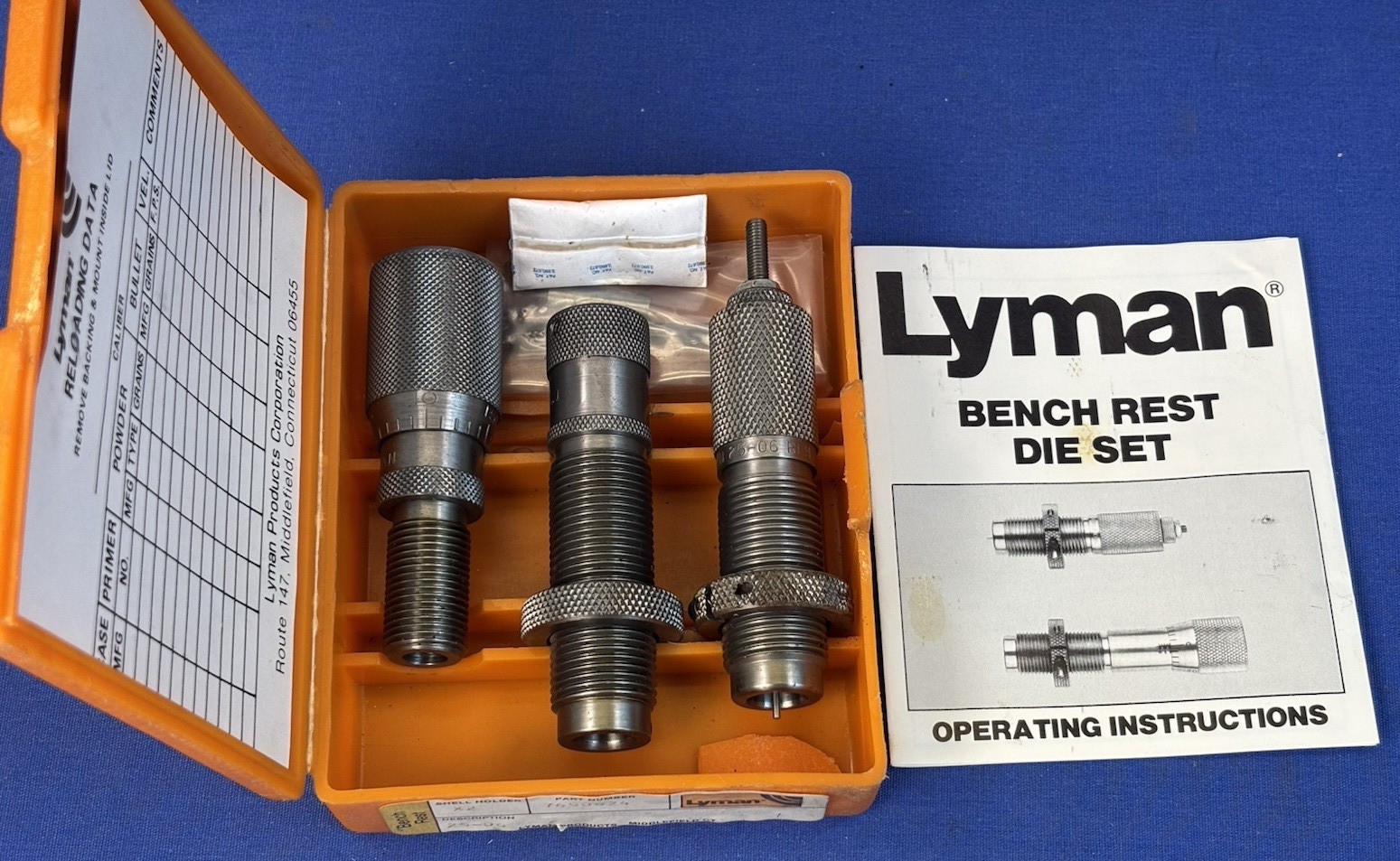 Lyman 25-06 Rem Precision Micrometer Bullet Seating Seater & Neck Sizing Die Set