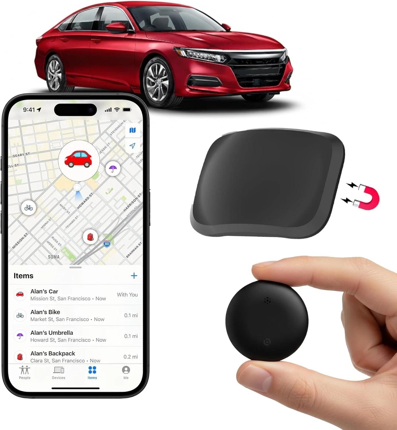 Gps Tracker for Vehicles - Hidden Car Tracking Device with No Monthly Fee, Magne